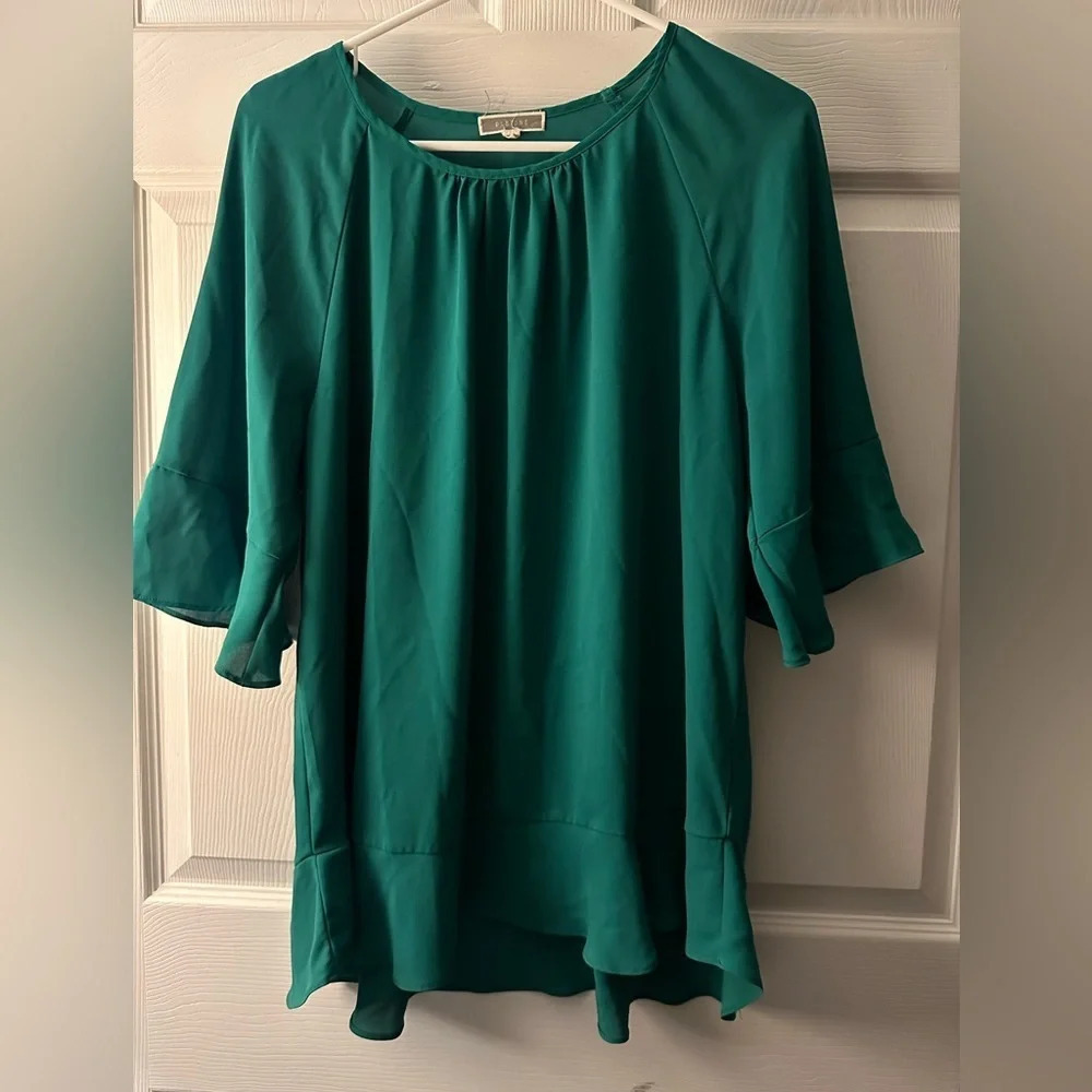 Pleione green blouse